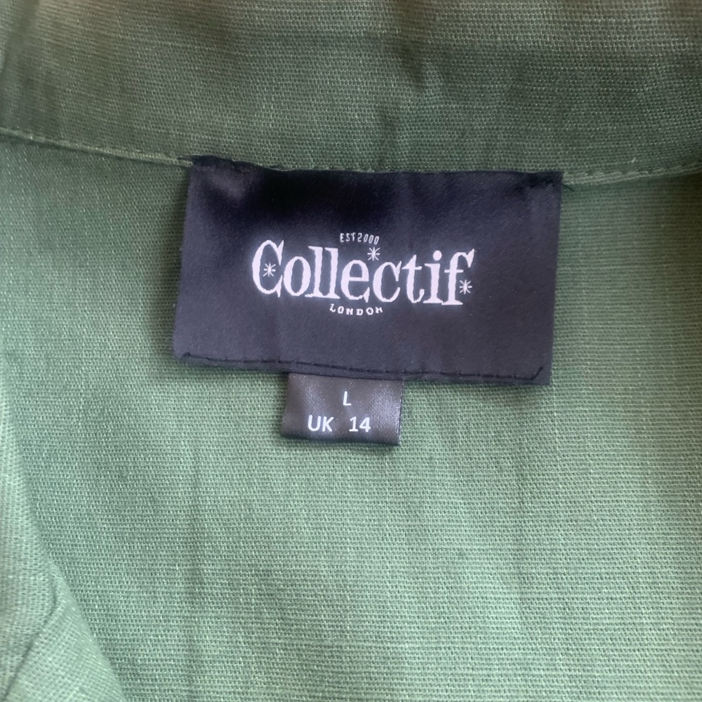 Collectif Green Midi Dress - Picture 3 of 5